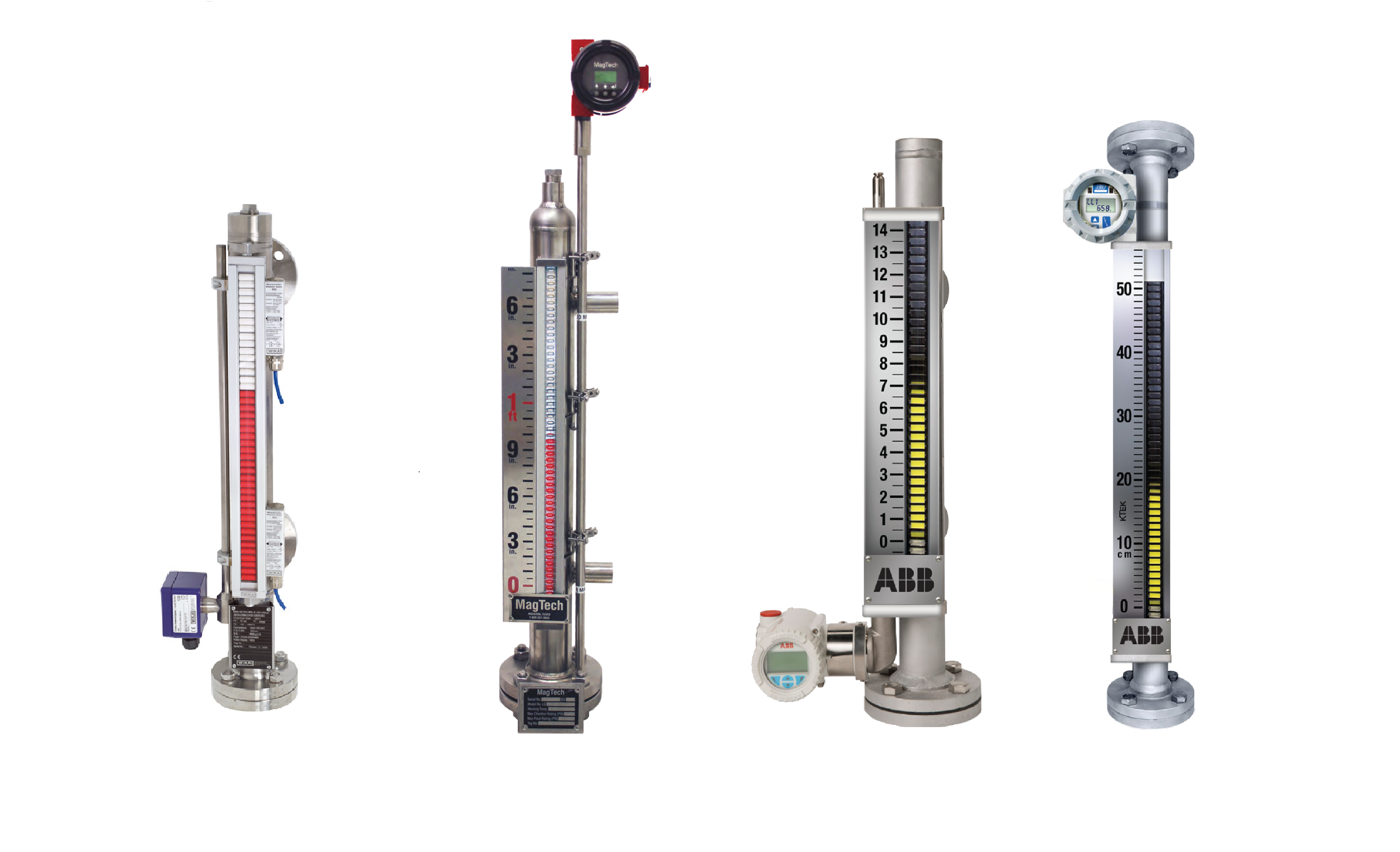 Magnetic Level Gauge with Magnetostrictive Transmitter