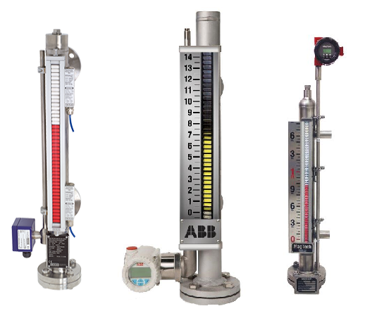 Magnetostrictive transmitter with magnetic level gauge 